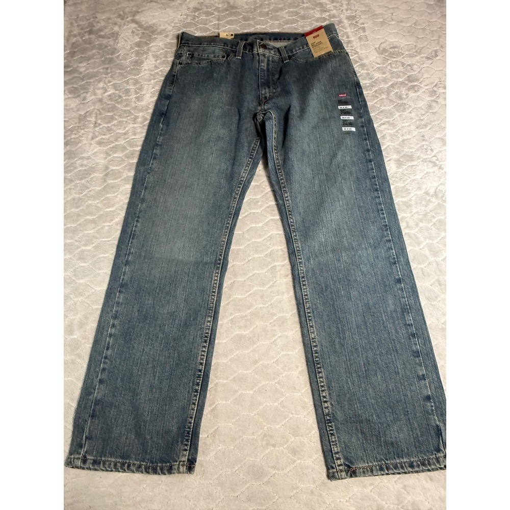 Levis 559 Relaxed Straight Jeans Mens 34x30 Medium Wash Blue Denim Streetwear